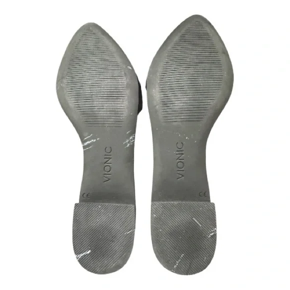 VIONIC black suede pointed toe flats, size 8 - Picture 9 of 11